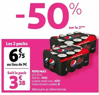 Auchan Pepsi max offre