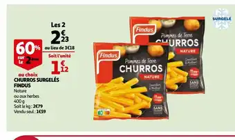 Auchan Churros surgelés findus offre