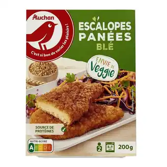 Escalopes panées "envie de veggie" auchan
