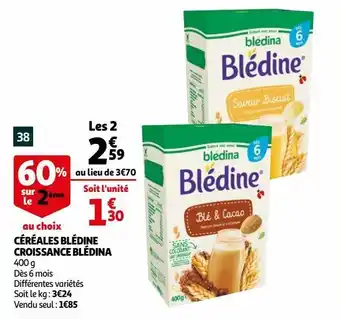 Auchan Céréales blédine croissance blédina offre