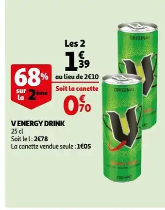 Auchan V energy drink offre