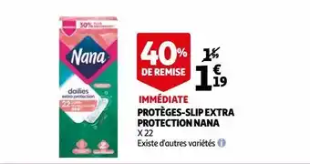 Auchan Protèges-slip extra protection nana offre