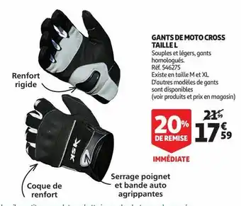 Auchan Gants de moto cross taille l offre