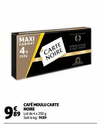 Auchan Supermarché Café moulu carte noire offre