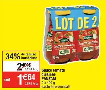 Sauce tomate cuisinée panzani
