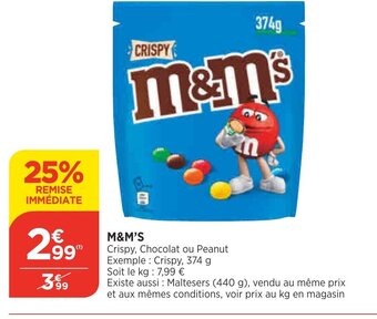 Bi1 M&M's offre