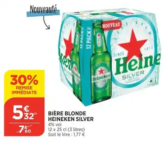 Bi1 Bière Blonde Heineken Silver offre