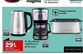 Capacite 1,7 l  à partir de  29€  dont 030 d'éco-participation  capac 1,7 l  design moderne en inox  sieh turk