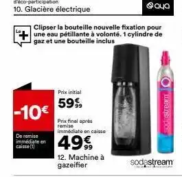 BUT ܩܘ clipser la bouteille nouvelle fixation pour une eau pétillante à volonté. 1 cylindre de gaz et une bouteille inclus prix offre