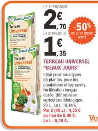 E.Leclerc Jardi Terreau Universel "Beaux Jours" offre