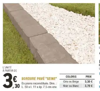 E.Leclerc Jardi Bordure Pavé "Seine" offre