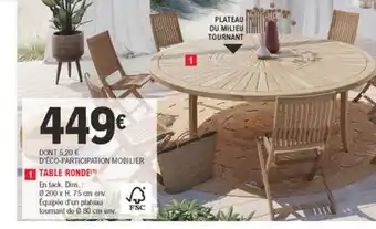 E.Leclerc Jardi Table Ronde offre