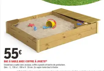 E.Leclerc Jardi Bac À Sable Avec Coffre À Jouets offre