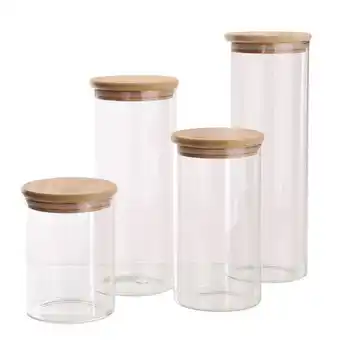 Stokomani 4 bocaux en verre avec couvercles offre