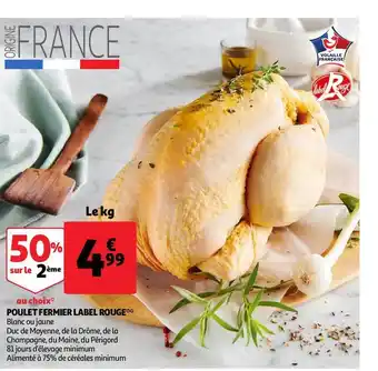 Auchan Poulet Fermier Label Rouge offre