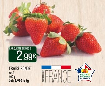 Match Fraise ronde offre