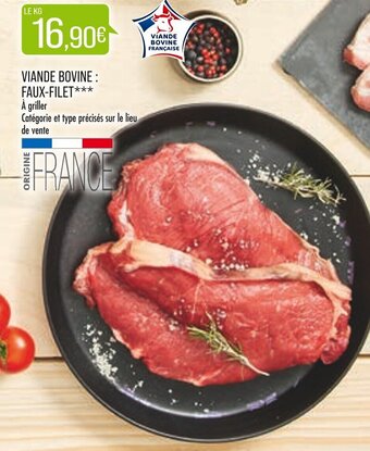 Match Viande bovine : faux-filet offre