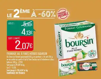 Match Fromage ail & fines herbes boursin offre