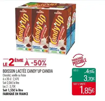 Match Boisson lactée candy'up candia offre