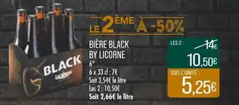 Match Bière black by licorne offre