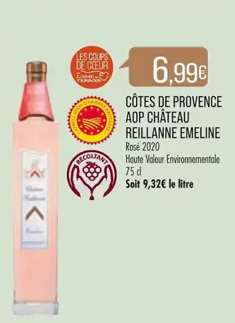 Match Côtes de provence aop château reillanne emeline offre