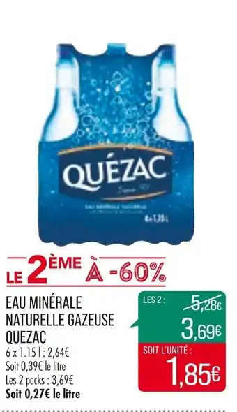 Match Eau minérale naturelle gazeuse quezac offre
