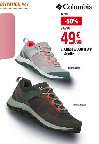 Intersport COLUMBIA crestwood II wp adulte offre