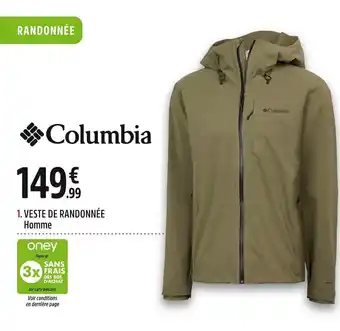 Intersport Columbia Veste de Randonnée Homme offre