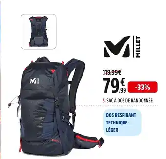 Intersport Millet Sac à Dos de Randonnée offre