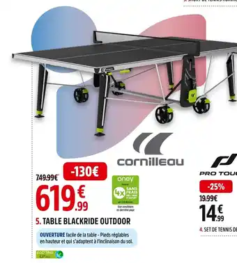 Intersport Cornilleau Table Blackride Outdoor offre
