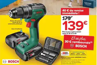 Castorama Perceuse à Percussion Sans Fil 18 V/2 Ah offre
