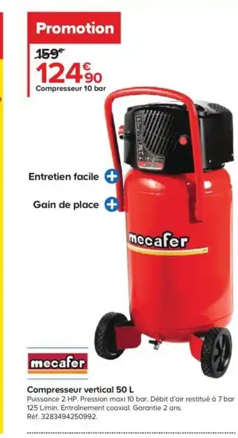 Mecafer Compresseur Vertical 50L
