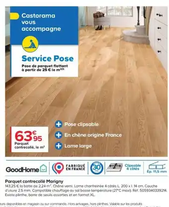 Castorama Goodhome Parquet Contrecollé Marigny offre