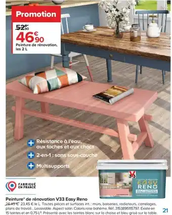 Castorama Peinture de Rénovation V33 Easy Reno offre
