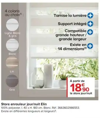 Castorama Store Enrouleur Jour/Nuit Elin offre