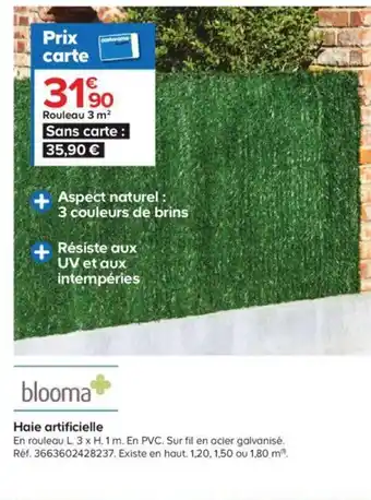 Castorama Blooma Haie Artificielle offre