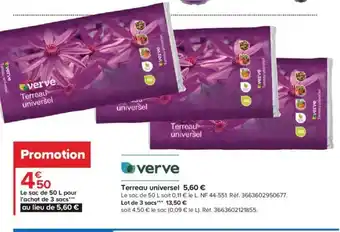 Castorama Verve Terreau Univerel offre