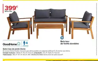 Castorama Goodhome salon Bas de Jardin Denia offre