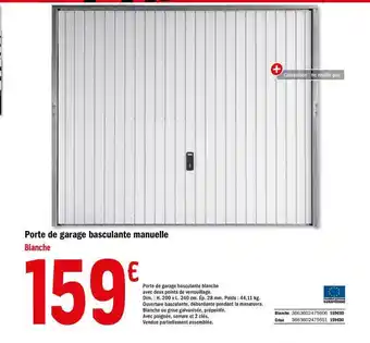 Brico Dépôt Porte De Garage Basculante Manuelle offre