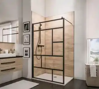 Castorama Paroi de douche à l'italienne 120 x 200 cm newstyle schulte, walk in style verrière atelier, verre de sécurité anticalcaire offre