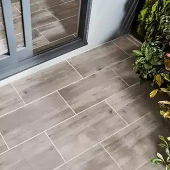 Castorama Carrelage extérieur norwegio light grey 30 x 60 cm offre