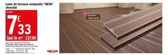 Brico Dépôt Lame De Terrasse Composite offre