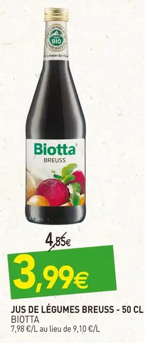 naturéO Biotta jus de légumes breuss offre