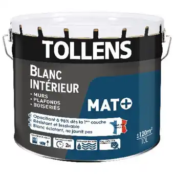 Brico Dépôt Peinture blanche monocouche 10 l offre