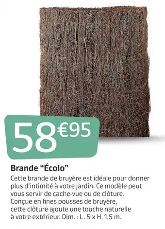 Jardiland Brande “écolo” offre