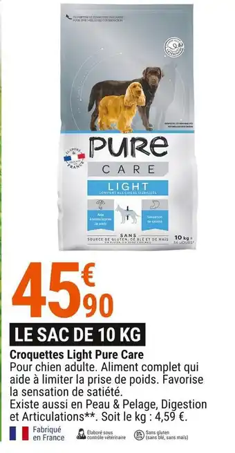 Gamm vert Pure care croquettes light offre