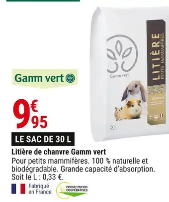 Gamm vert Gamm vert litière de chanvre gamm vert offre