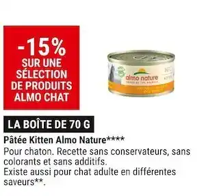 Gamm vert Almo chat pâtée kitten almo nature offre