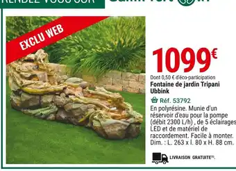 Fontaine de jardin tripani ubbink