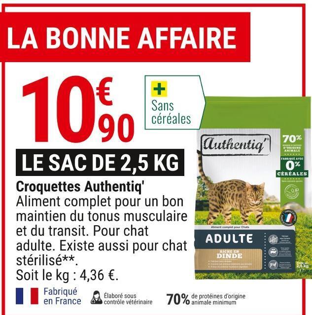 Promo Authentiq' croquettes chez Gamm vert